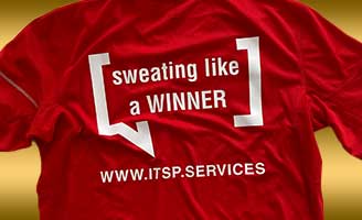 Bedruckte Laufbekleidung für ITSP Services