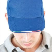 Blaue Kappe mit Italien Farben f&uuml;r Ihr italienisches Bistro