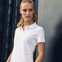 Wei&szlig;es Frauen Poloshirt zum besticken oder bedrucken bei design M.W